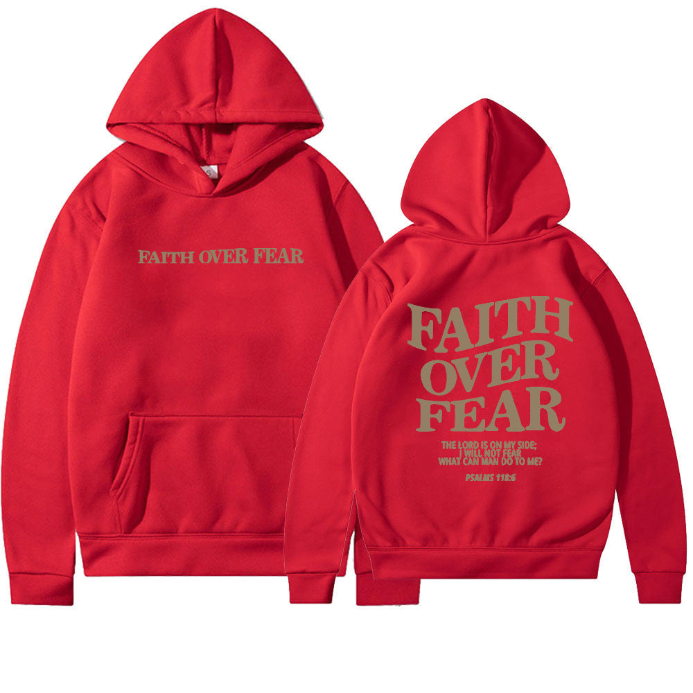 Faith Over Fear Christlicher Hoodie