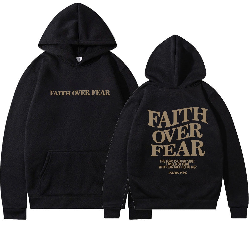 Faith Over Fear Christlicher Hoodie