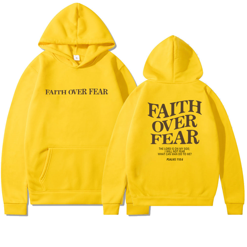 Faith Over Fear Christlicher Hoodie