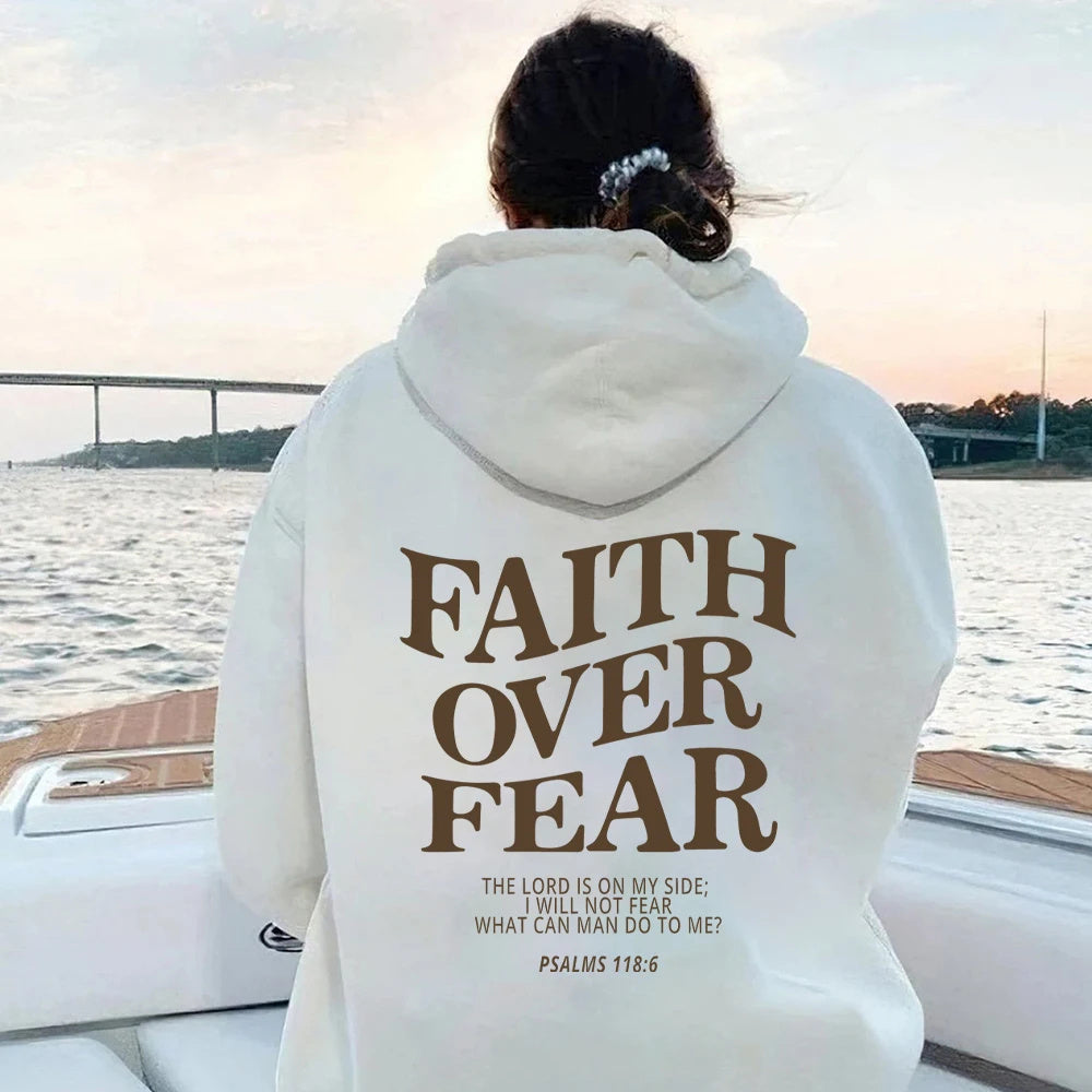 Faith Over Fear Christlicher Hoodie