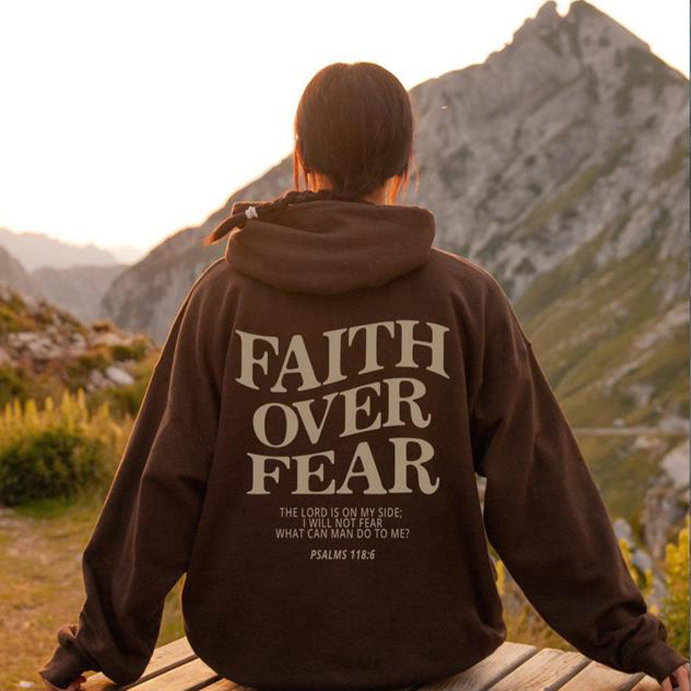 Faith Over Fear Christlicher Hoodie