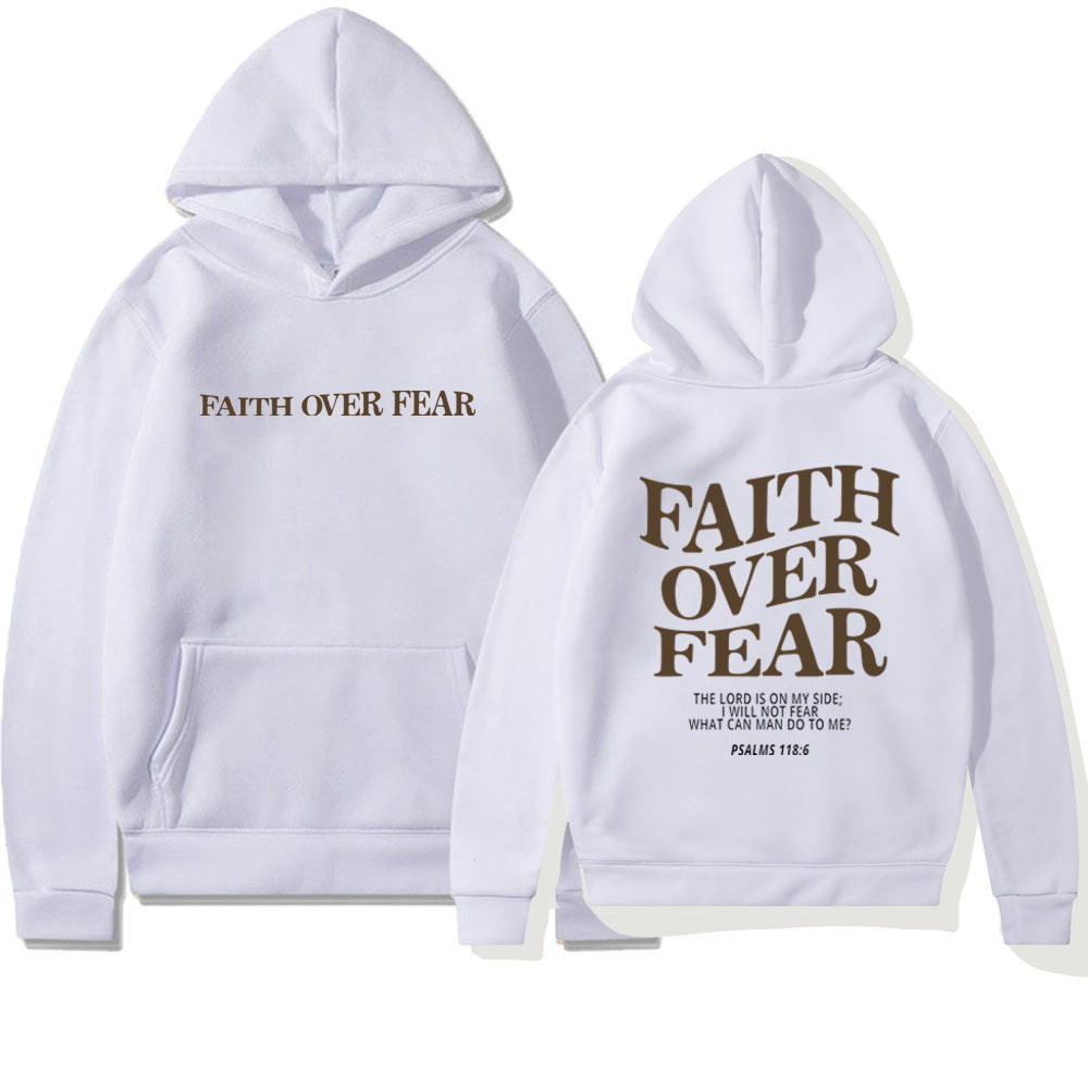 Faith Over Fear Christlicher Hoodie