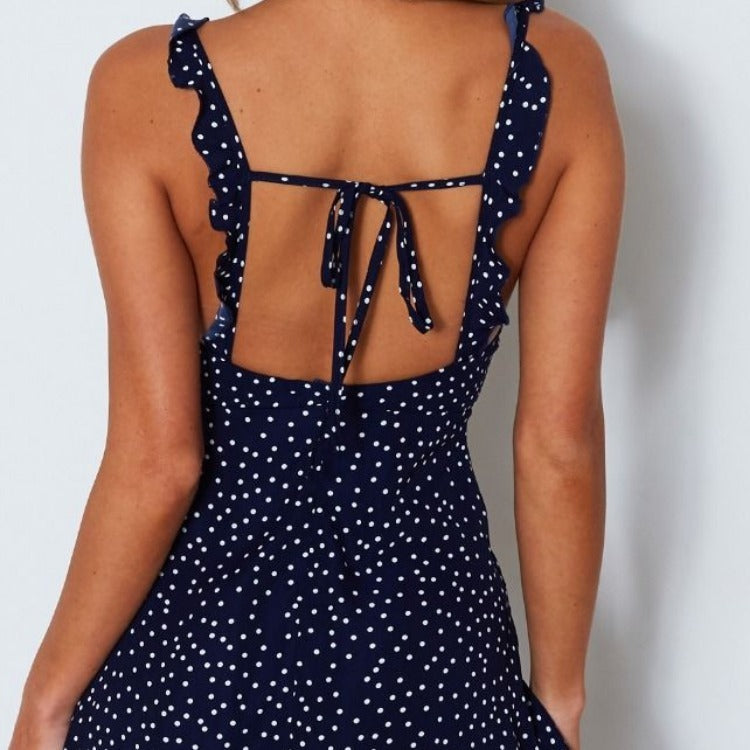 Polka-Dot Trägerkleid für Damen